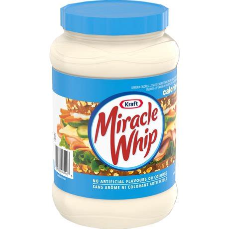 carbs in miracle whip|Carbs in Kraft Miracle Whip Calorie